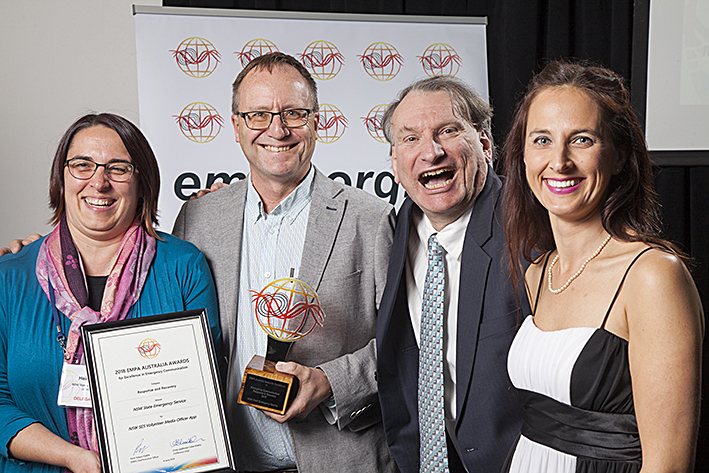 Heidi Groom and Phil Campbell, NSW SES with Andy and Eloise Grace of Andy Grace Media
