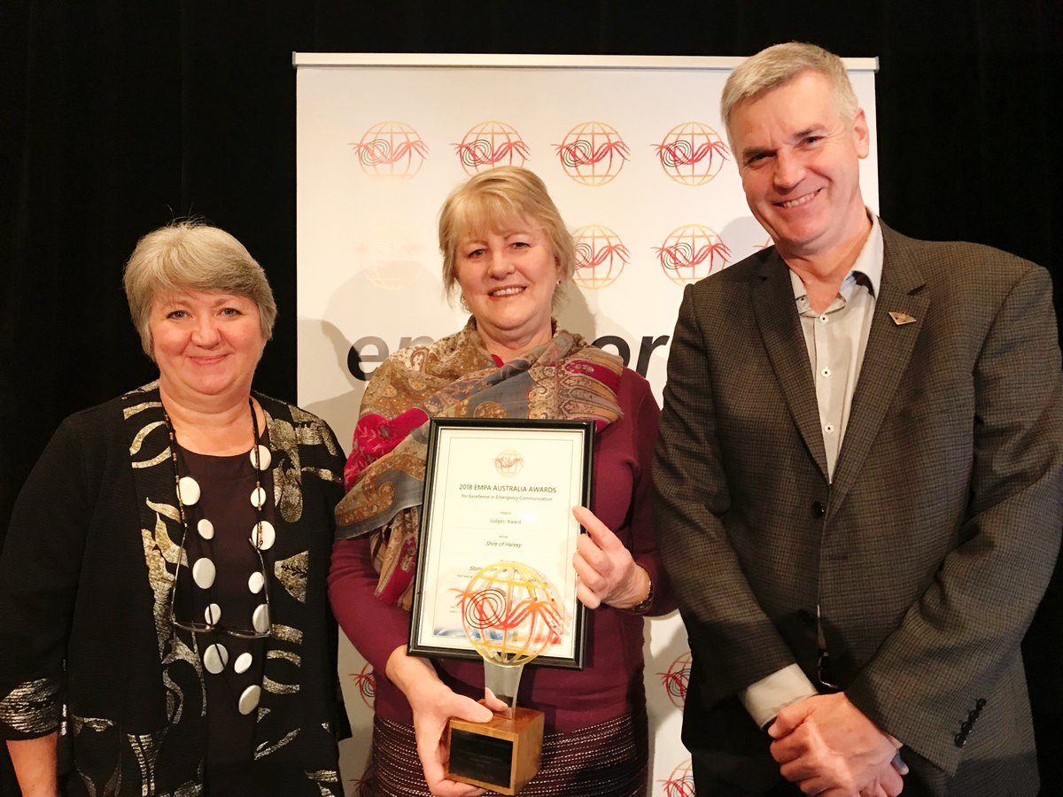 Anne Leadbetter, EMPA Conference Chair, Tania Jackson, Shire of Harvey CEO and Peter Rekers, EMPA Chairman